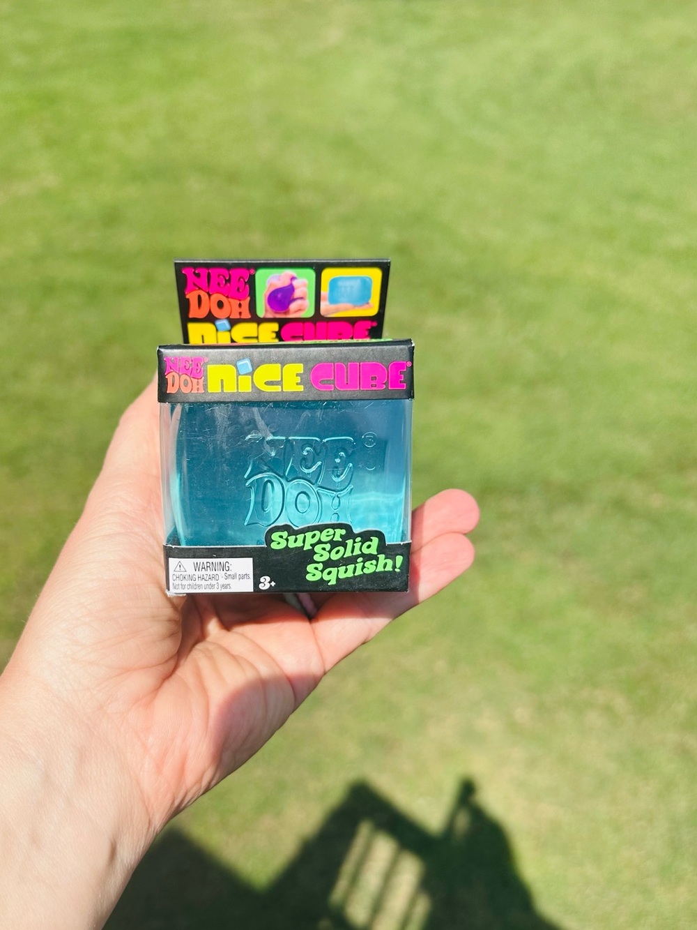 NEW NeeDoh Nice Cube Blue Super Solid Squish Nee Doh Fidget Squishy Viral Tiktok